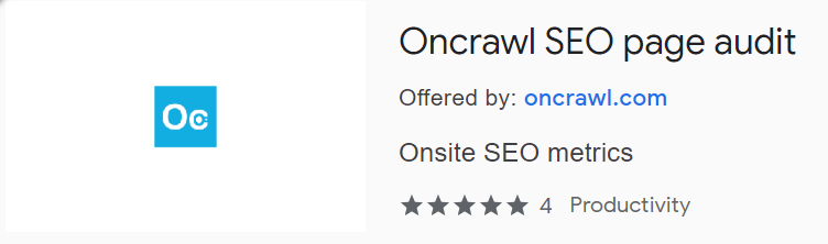 SEO Quick Inspection & Page Audit with Oncrawl